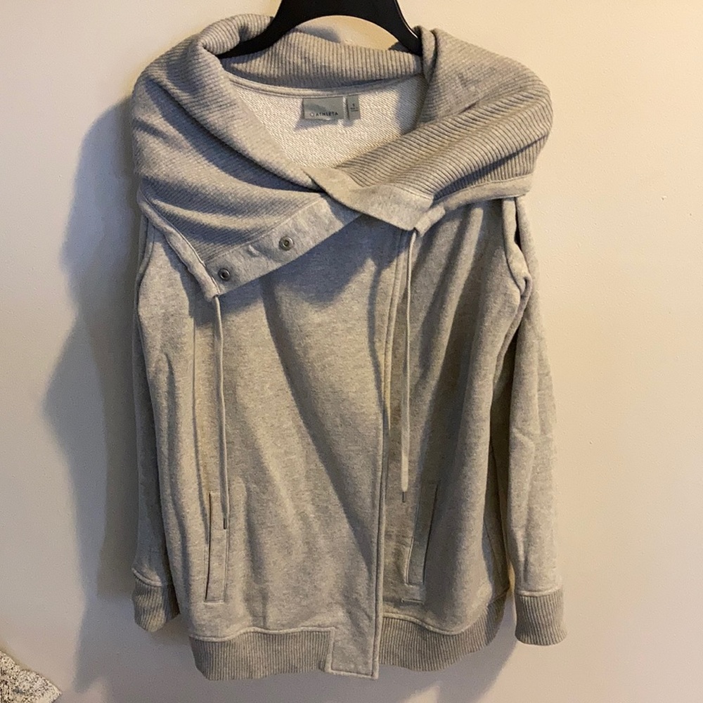 Athleta Gray Wrappers Delight Cardigan size S
